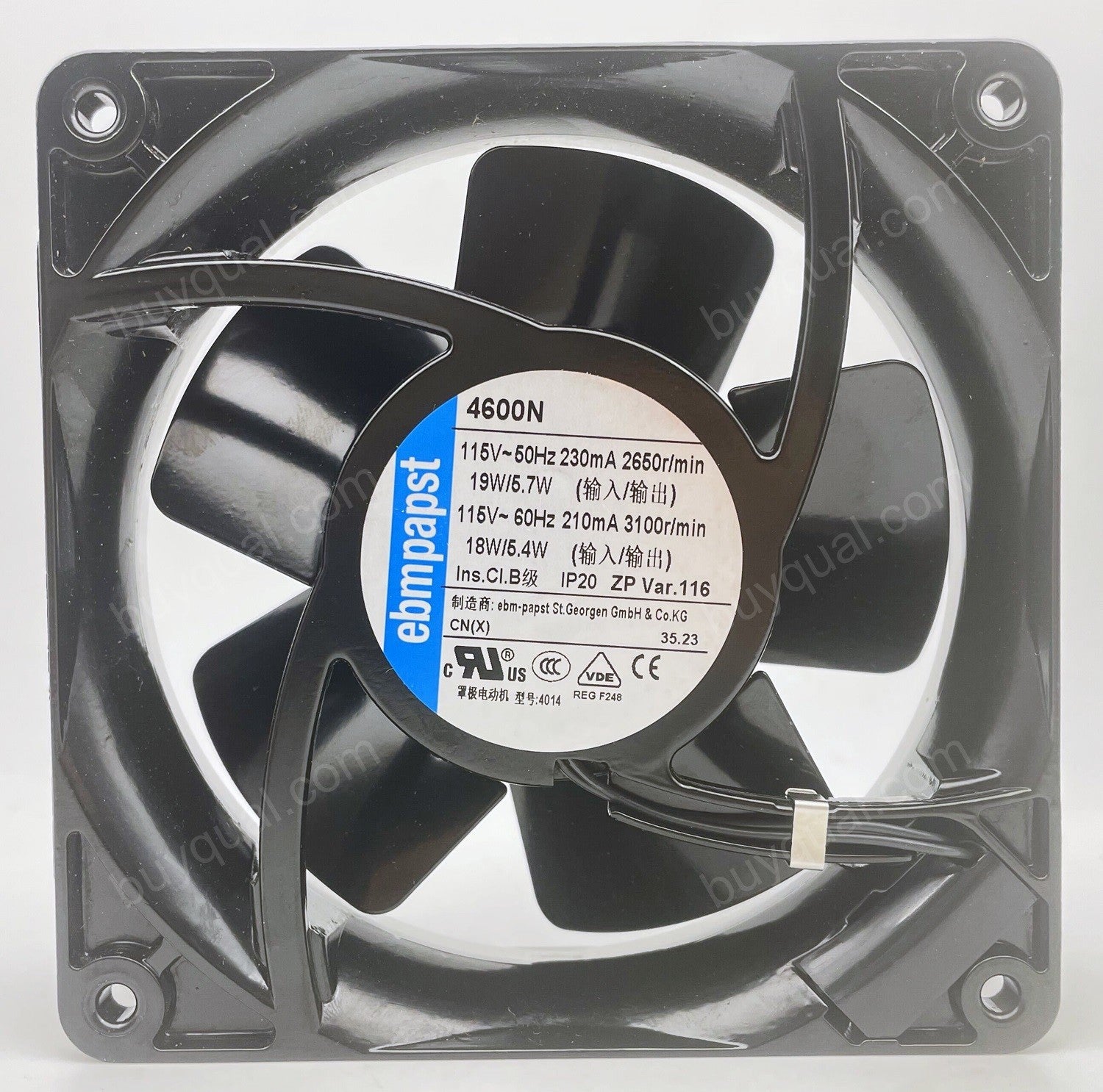 Ebmpapst 4600N 4600N-466 115V 235mA/230mA 20W Cooling Fan Ebmpapst 4600N 4600N-466 115V 235mA/230mA 20W Cooling Fan